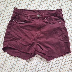 BDG Dark Red Jean Shorts